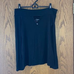 AE off the shoulder long sleeve with criss cross detail